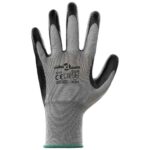 vidaXL Pracovné rukavice 12 pcs Šedá a čierna 11 / XXL Polyester – Obrázok 5