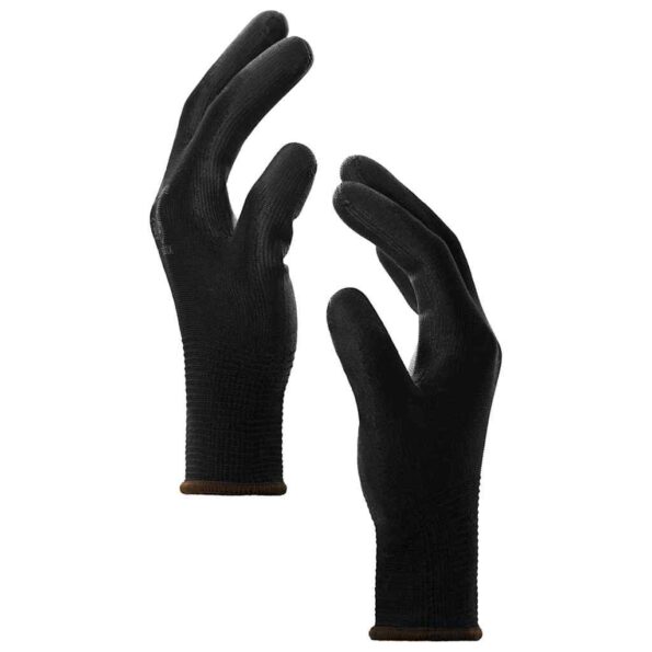vidaXL Pracovné rukavice 24 pcs Čierna 8 / m Polyester – Obrázok 4