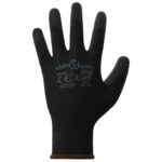 vidaXL Pracovné rukavice 24 pcs Čierna 8 / m Polyester – Obrázok 5