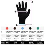 vidaXL Pracovné rukavice 12 pcs Čierna 9 / l Polyester – Obrázok 10