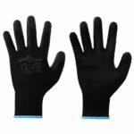 vidaXL Pracovné rukavice 24 pcs Čierna 9 / l Polyester