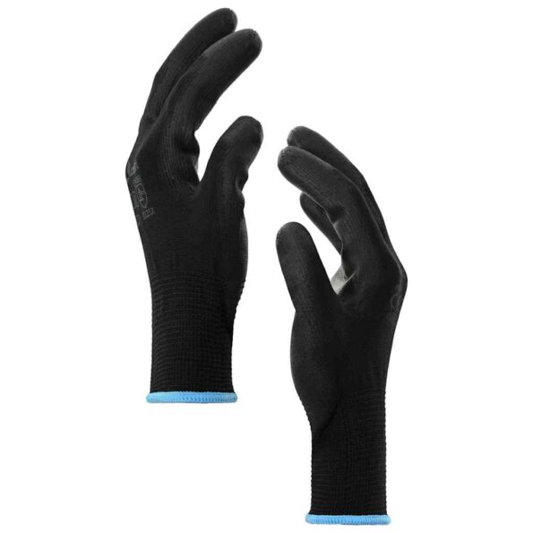 vidaXL Pracovné rukavice 24 pcs Čierna 9 / l Polyester – Obrázok 4