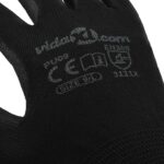 vidaXL Pracovné rukavice 24 pcs Čierna 9 / l Polyester – Obrázok 8