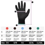 vidaXL Pracovné rukavice 12 pcs Čierna 11 / XXL Polyester – Obrázok 10