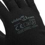 vidaXL Pracovné rukavice 12 pcs Čierna 11 / XXL Polyester – Obrázok 8