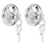 vidaXL Zámky na disk so kľúčmi 2 pcs Strieborná 6 x 2.3 x 6 cm – Obrázok 2