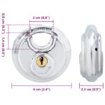 vidaXL Zámky na disk so kľúčmi 2 pcs Strieborná 6 x 2.3 x 6 cm – Obrázok 9
