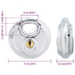 vidaXL Zámky na disk so kľúčmi 12 pcs Strieborná 7 x 2.4 x 7 cm – Obrázok 8