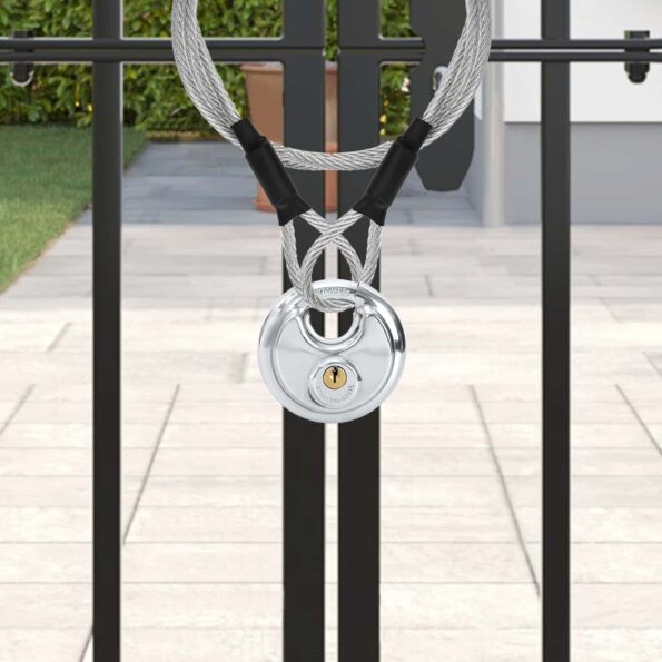 vidaXL Zámky na disk so kľúčmi 2 pcs Strieborná 8 x 2.8 x 8 cm – Obrázok 3