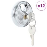 vidaXL Zámky na disk so kľúčmi 12 pcs Strieborná 8 x 2.8 x 8 cm – Obrázok 10