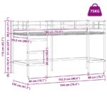 vidaXL Biela 100 x 190 cm – Obrázok 11