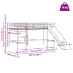 vidaXL Biela a antracitová 99,5 x 200 cm – Obrázok 12