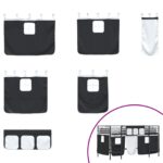 vidaXL Rám poschodovej postele pre deti s závesmi Čierna 107 x 201 cm – Obrázok 7