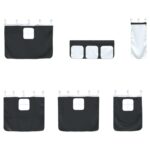 vidaXL Rám poschodovej postele pre deti s závesmi Čierna 107 x 201 cm – Obrázok 8