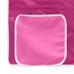 vidaXL Rám poschodovej postele pre deti s závesmi Biela a ružová – Obrázok 11