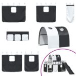 vidaXL Biela a čierna 75 x 190 cm – Obrázok 7