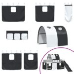 vidaXL Biela a čierna 80 x 201 cm – Obrázok 7