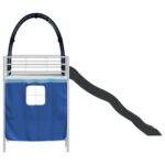 vidaXL Rám poschodovej postele pre deti Biela a modrá 75 x 190 cm Kov – Obrázok 9