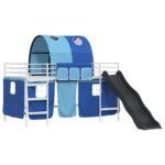 vidaXL Biela a modrá 90 x 201 cm – Obrázok 4