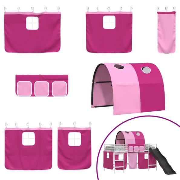 vidaXL Biela a ružová 90 x 201 cm – Obrázok 7