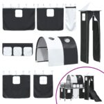 vidaXL Čierna 100 x 190 cm – Obrázok 7