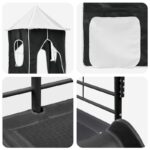 vidaXL Čierna 107 x 201 cm – Obrázok 11