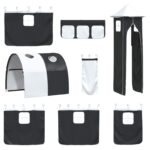 vidaXL Čierna 107 x 201 cm – Obrázok 8