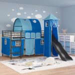 vidaXL Čierna a modrá 107 x 201 cm – Obrázok 3