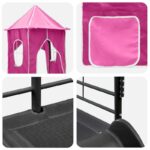 vidaXL Čierna a Ružová 107 x 200 cm – Obrázok 11