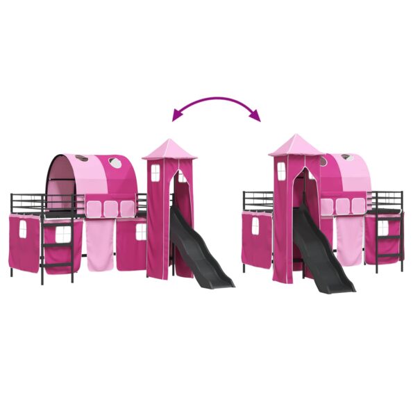 vidaXL Čierna a Ružová 107 x 200 cm – Obrázok 12