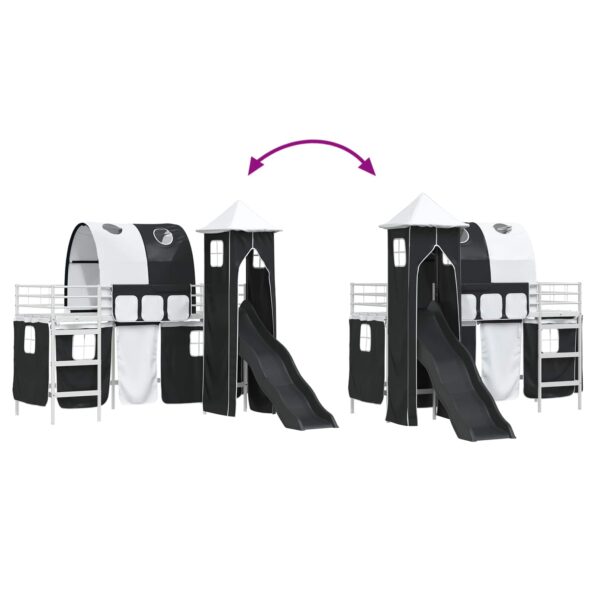 vidaXL Biela a čierna 74,5 x 190 cm – Obrázok 12