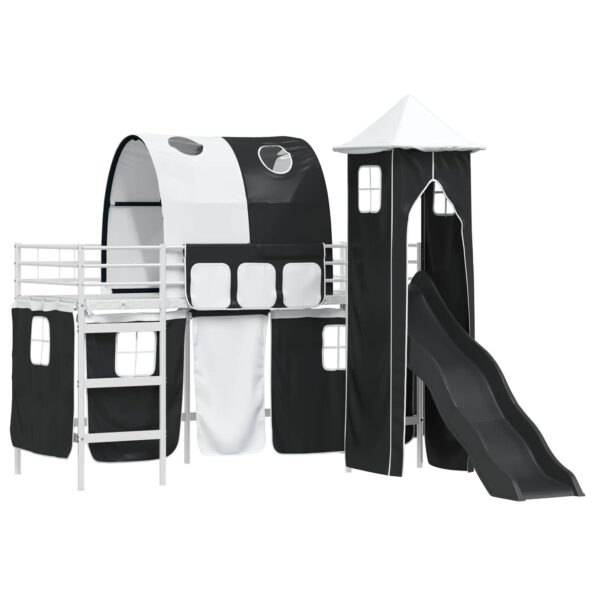 vidaXL Biela a čierna 74,5 x 190 cm – Obrázok 4