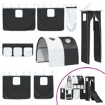 vidaXL Biela a čierna 74,5 x 190 cm – Obrázok 7