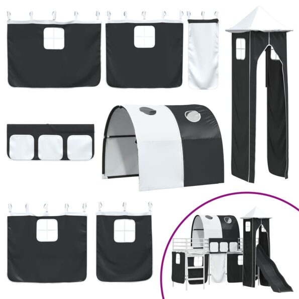 vidaXL Biela a čierna 74,5 x 190 cm – Obrázok 7