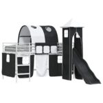 vidaXL Biela a čierna 79,5 x 200 cm – Obrázok 2