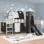 vidaXL Biela a čierna 79,5 x 200 cm – Obrázok 3