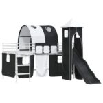 vidaXL Biela a čierna 79,5 x 200 cm – Obrázok 4