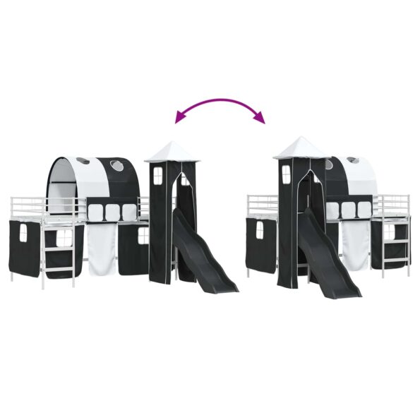 vidaXL Biela a čierna 90 x 200 cm – Obrázok 12