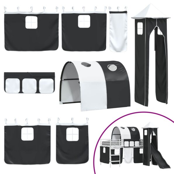 vidaXL Biela a čierna 90 x 200 cm – Obrázok 7