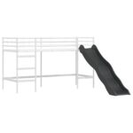 vidaXL Rám poschodovej postele pre deti Biela a čierna 100 x 190 cm – Obrázok 5