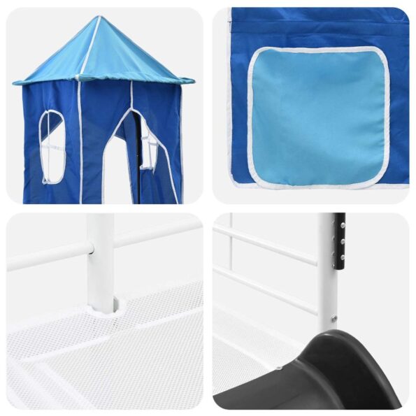 vidaXL Biela a modrá 90 x 190 cm – Obrázok 11