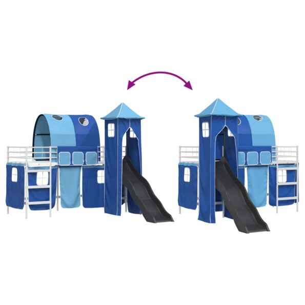 vidaXL Biela a modrá 90 x 190 cm – Obrázok 12