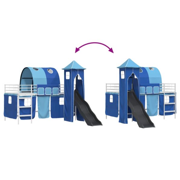 vidaXL Biela a modrá 99,5 x 200 cm – Obrázok 12