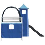 vidaXL Rám poschodovej postele pre deti Biela a modrá 107 x 200 cm Kov – Obrázok 9