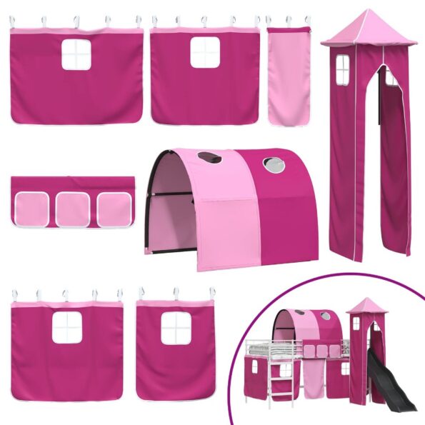 vidaXL Biela a ružová 79,5 x 200 cm – Obrázok 7