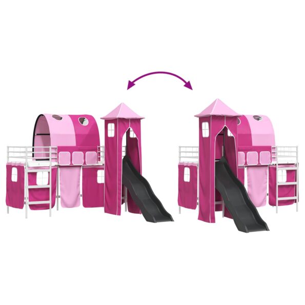 vidaXL Biela a ružová 99,5 x 190 cm – Obrázok 12