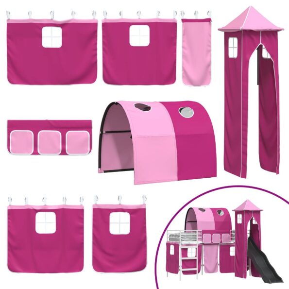 vidaXL Biela a ružová 99,5 x 190 cm – Obrázok 7