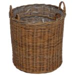 vidaXL Kvetináčový košík s úložiskom 2 pcs Hnedá Lacak ratan – Obrázok 9