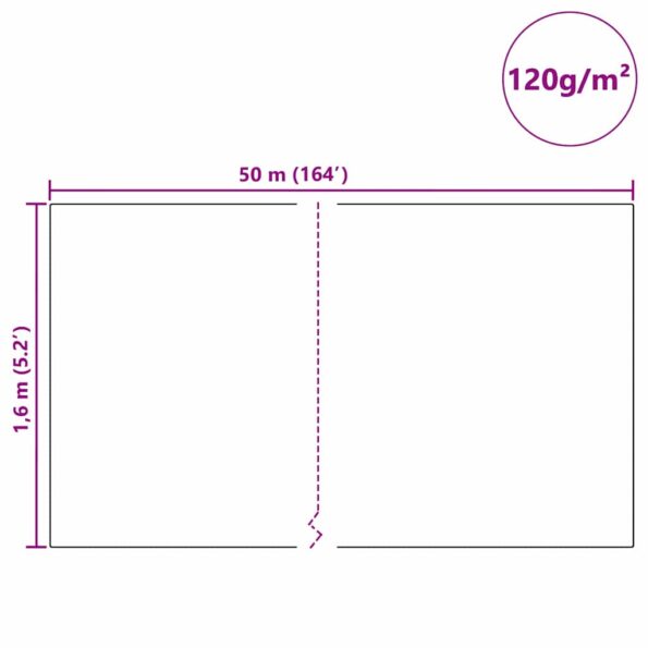 vidaXL Fleece na ochranu rastlín pred mrazom Biela 50 x 1,6 m – Obrázok 12