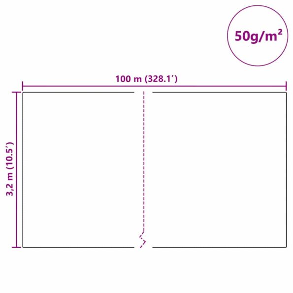 vidaXL Fleece na ochranu rastlín pred mrazom Biela 100 x 3,2 m – Obrázok 12